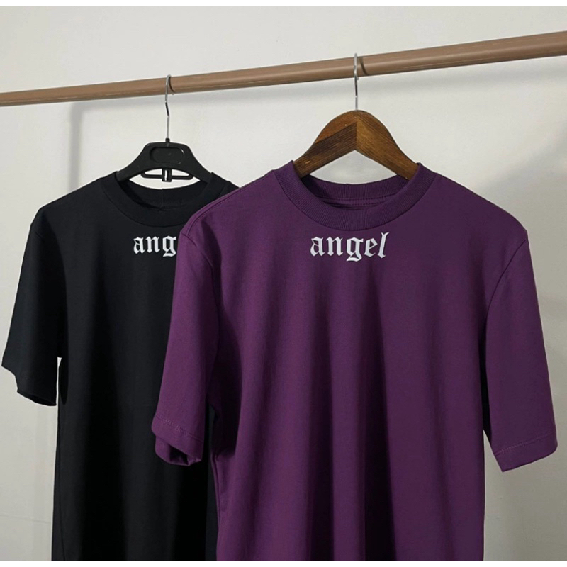 Camiseta Oversized Roxa Angel Unissex Streetwear