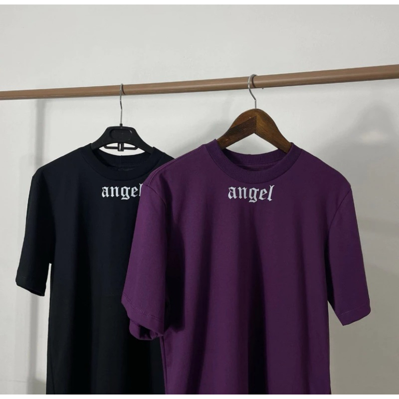 Camiseta Oversized Roxa Angel Unissex Streetwear