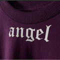 Camiseta Oversized Roxa Angel Unissex Streetwear