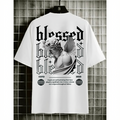 Camiseta Masculina em Algodão Camisa Blessed Streetwear Oversized