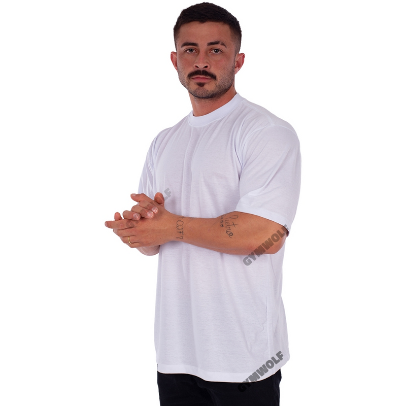 Camiseta Oversized Streetwear Masculina Gola Alta