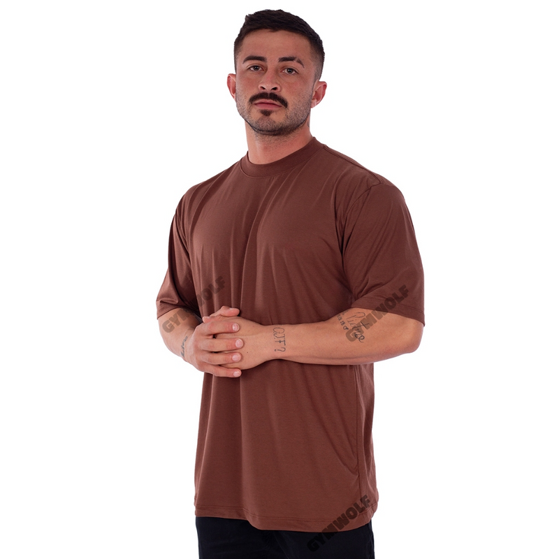 Camiseta Oversized Streetwear Masculina Gola Alta