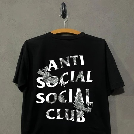 Camiseta Anti social Spider algodão assc spider