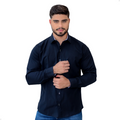 Camisa Masculina Social Slim Manga Longa