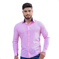 Camisa Masculina Social Slim Manga Longa