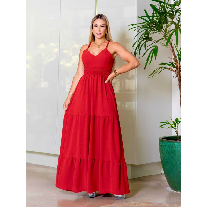 Vestido Longo Feminino Luxo